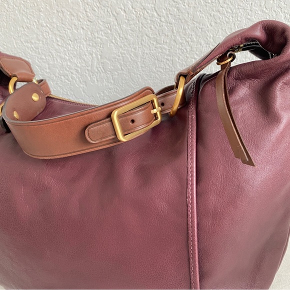 Christopher Kon Burgundy Leather Hobo Bag - Picture 6 of 12
